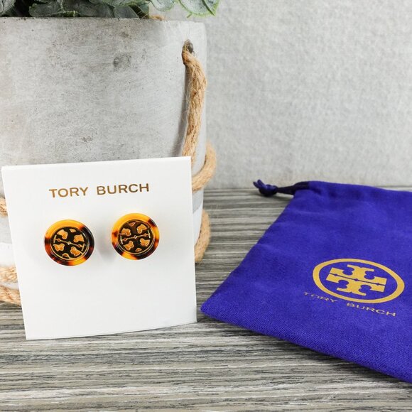 Tory Burch Women's Miller Stud Earrings Gold OS - Picture 3 of 9